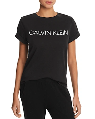 Shop Calvin Klein Statement 1981 Lounge Tee In Black