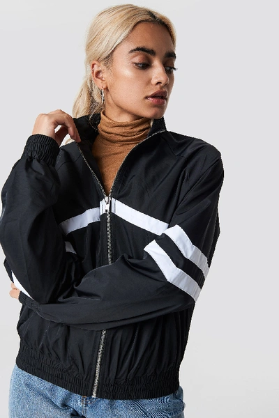 Shop Na-kd Stripe Detailed Tracksuit Jacket - Black