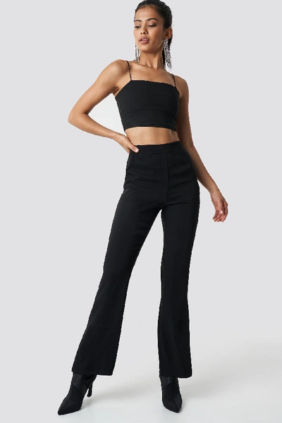 Shop Na-kd High Waist Bootcut Suit Pants - Black