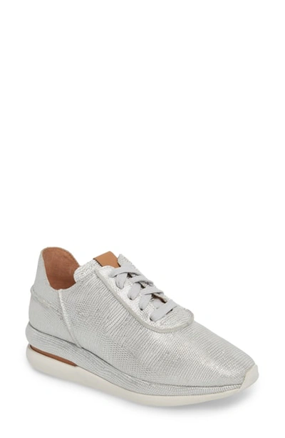 Shop Gentle Souls By Kenneth Cole Raina Sneaker In White/ Silver Leather