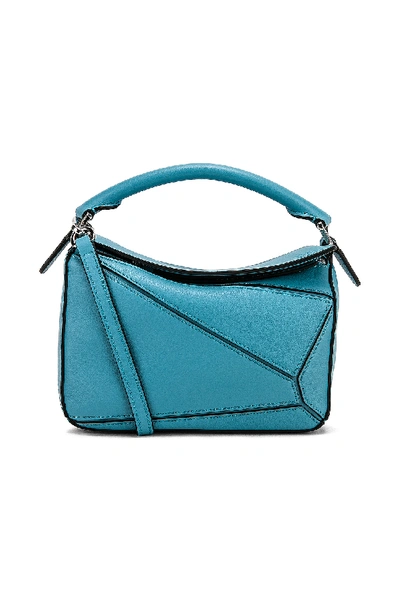 Shop Loewe Puzzle Mini Bag In Light Blue