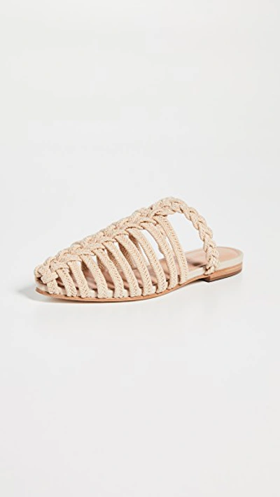 Shop Ulla Johnson Karo Slide Sandals In Bone