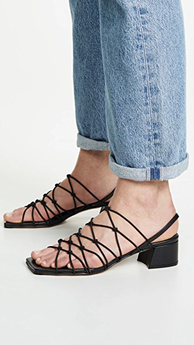 Shop Miista Frida Block Heel Sandals In Black