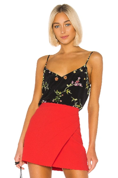 Shop L Agence L'agence Jane Top In Black Bloom Multi