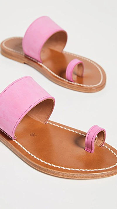 Shop K.jacques Nagoya Toe Ring Slides In Fuschia