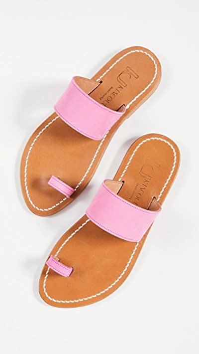 Shop K.jacques Nagoya Toe Ring Slides In Fuschia