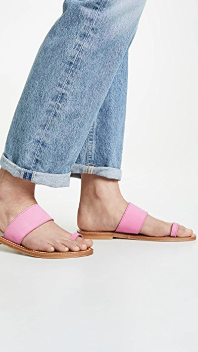 Shop K.jacques Nagoya Toe Ring Slides In Fuschia