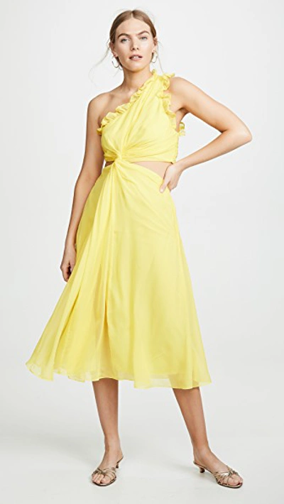 Shop Cinq À Sept Corinne Dress In Blazing Yellow