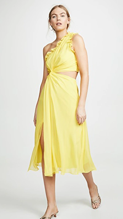 Shop Cinq À Sept Corinne Dress In Blazing Yellow