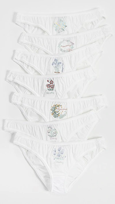 Shop Stella Mccartney Panties Of The Week Set In Multi