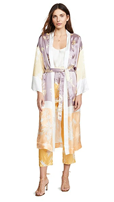 Bougainvillea Print Twill Kimono