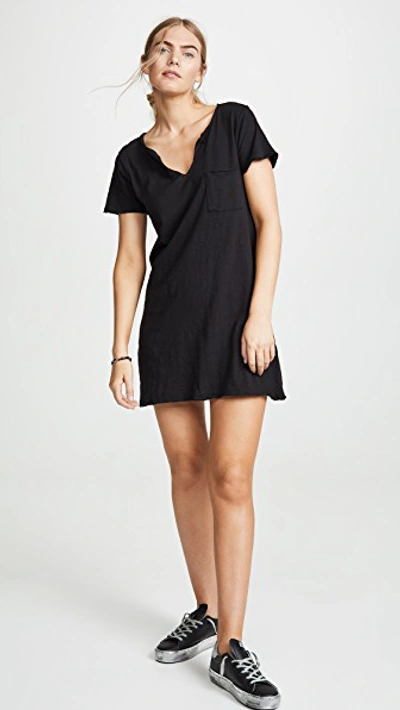Shop Z Supply Paige T-shirt Dress In Black