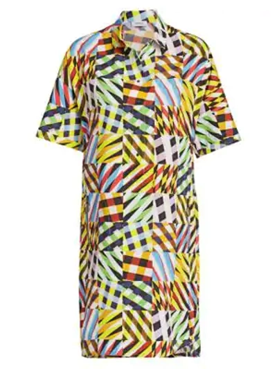 Shop Akris Punto Patchwork Print Tunic Dress