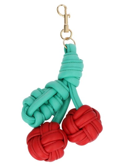 Shop Anya Hindmarch Cherries Keyring In Red