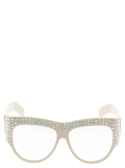 Shop Gucci Hollywood Forever Sunglasess In White