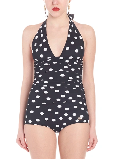 Shop Dolce & Gabbana Swimsuits In Nero Bianco