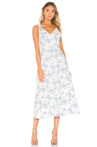 Shop Equipment Oleisa Dress In Natural White Blue Floral