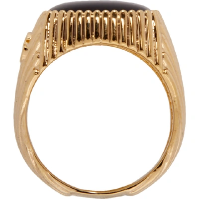 Shop Dolce & Gabbana Dolce And Gabbana Gold Signet Ring In Zoo00 Gold