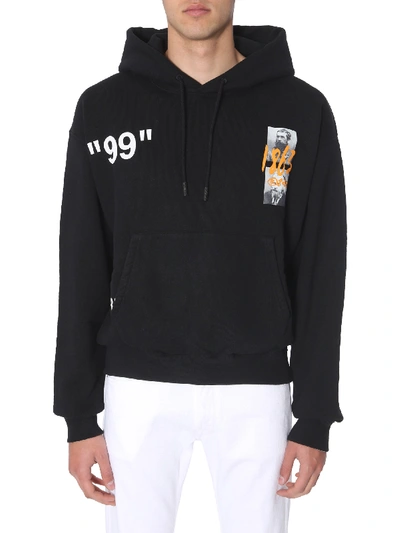 Shop Off-white Hooded Sweatshirt In Black