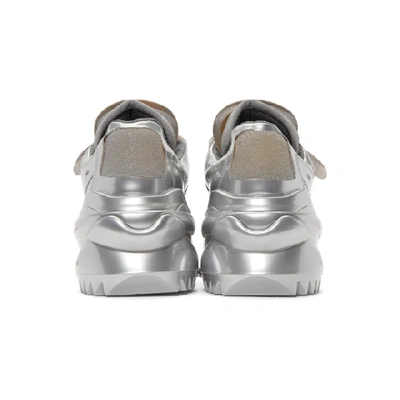 Shop Maison Margiela Silver Retro Fit Sneakers In T9002 Silve