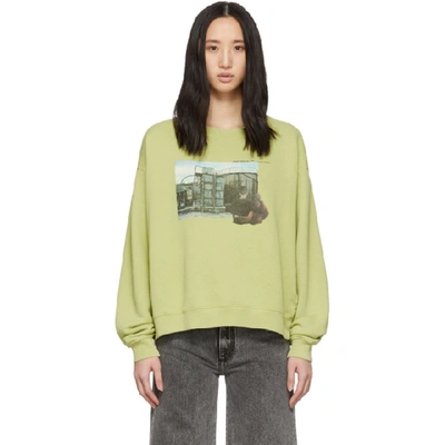 Shop Off-white Green Hug Sweatshirt In Light Green