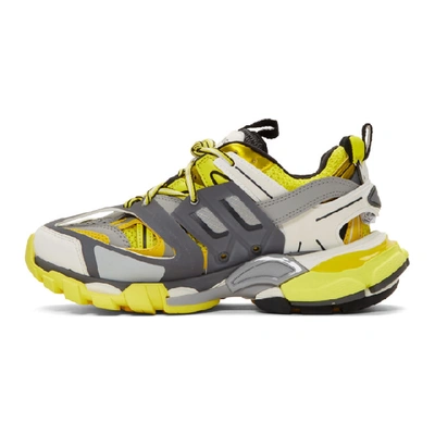 Shop Balenciaga Yellow And Grey Track Runner Sneakers In 7184 Yellow
