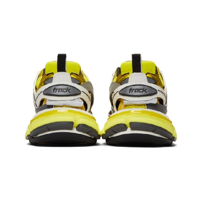 Shop Balenciaga Yellow And Grey Track Runner Sneakers In 7184 Yellow
