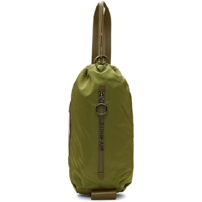 Shop Off-white Green Nylon Convertible Bum Bag In Military Gr