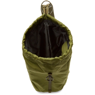 Shop Off-white Green Nylon Convertible Bum Bag In Military Gr