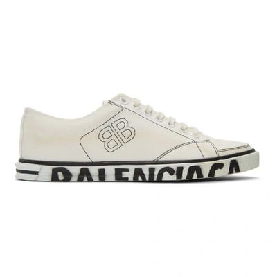 Shop Balenciaga White Canvas Match Sneakers In 9061 Wht Wh