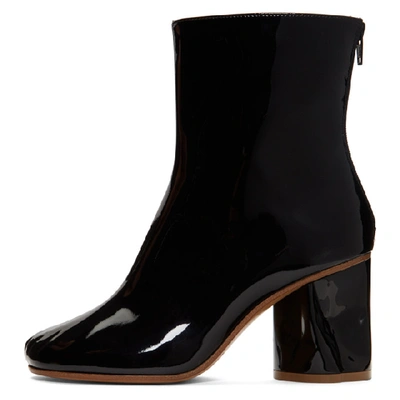 Shop Maison Margiela Black Crushed Heel Ankle Boots In T8013  Blac