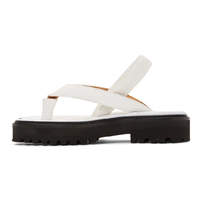 Shop Maison Margiela White Tabi Flip Flop Sandals In T1003 White