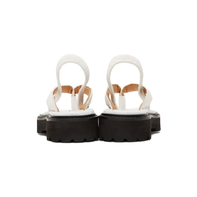 Shop Maison Margiela White Tabi Flip Flop Sandals In T1003 White
