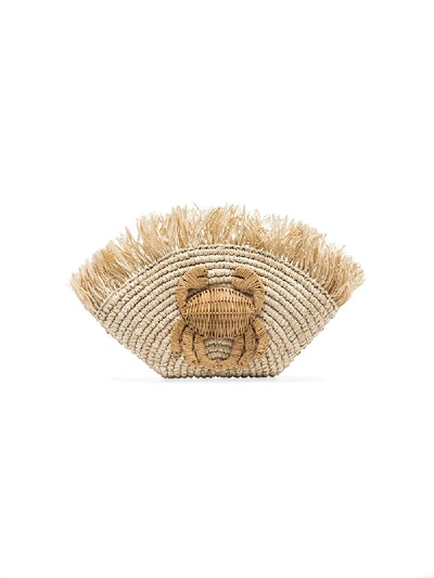 ARANAZ MALIA WOVEN CRAB CLUTCH - 大地色