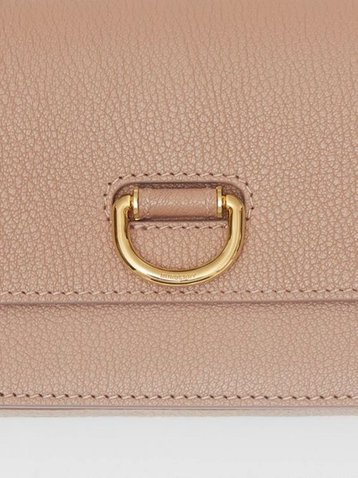 Shop Burberry The Mini Grainy Leather D-ring Bag In Pale Mink