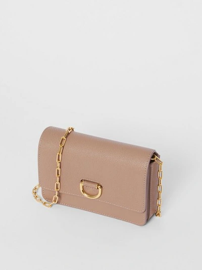 Shop Burberry The Mini Grainy Leather D-ring Bag In Pale Mink