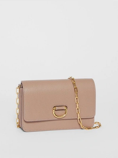 Shop Burberry The Mini Grainy Leather D-ring Bag In Pale Mink