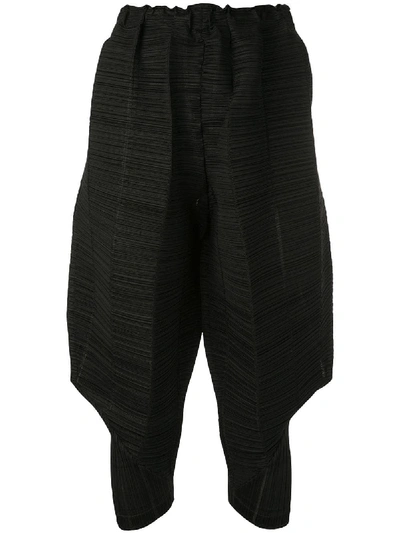 Issey Miyake Pleats Please By Pata Pata Trousers - Black | ModeSens