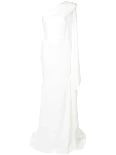 Shop Alex Perry Off-shoulder Gown - White