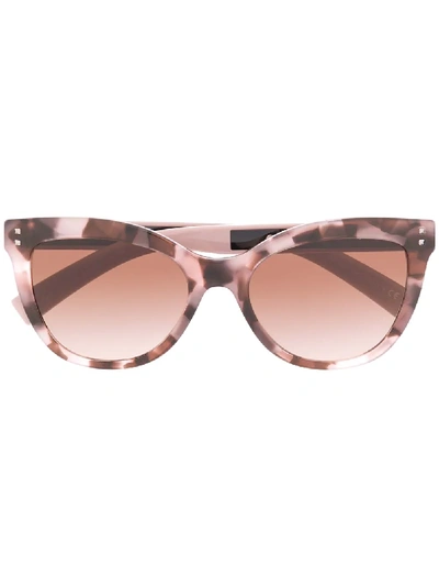 Shop Valentino Eyewear Oversized Sunglasses - Pink