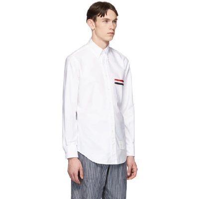 Shop Thom Browne White Grosgrain Pocket Shirt In 100 White