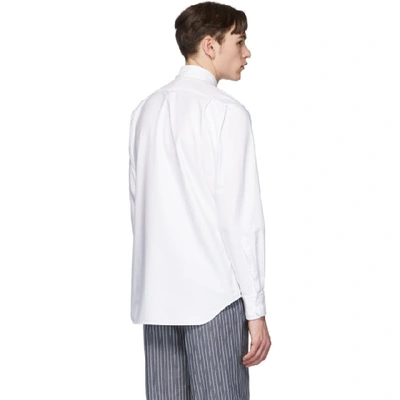 Shop Thom Browne White Grosgrain Pocket Shirt In 100 White