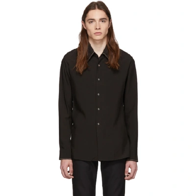 Shop Maison Margiela Black Drape Shirt In 900 Black