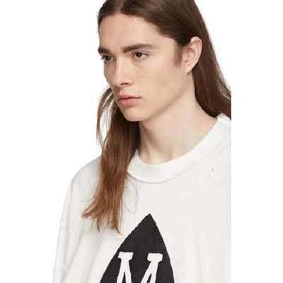 Shop Maison Margiela Off-white M Spade Logo T-shirt In 101offwht