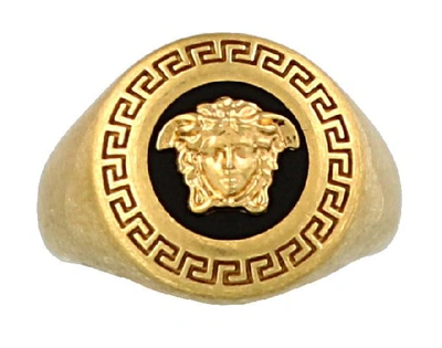 Shop Versace Medusa Embossed Ring In Multi