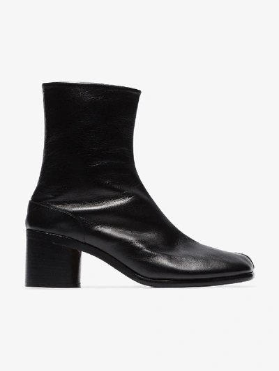 Shop Maison Margiela Tabi Leather Ankle Boots - Men's - Leather In Black