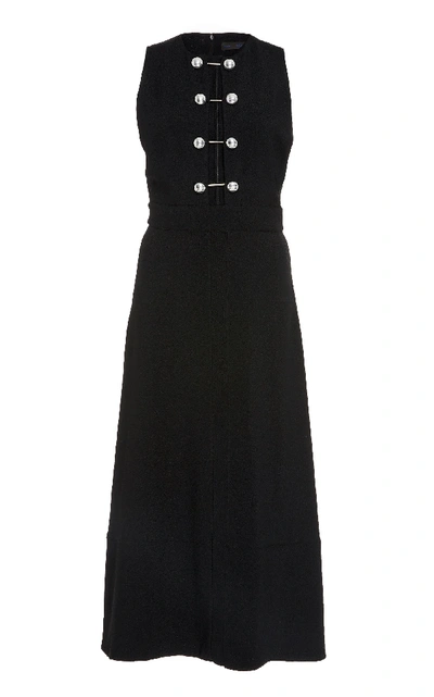 Shop Proenza Schouler Barbell Cut-out Crepe Midi Dress In Black