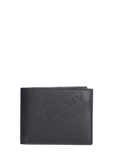 Shop Givenchy Perforated Wallet In Nero