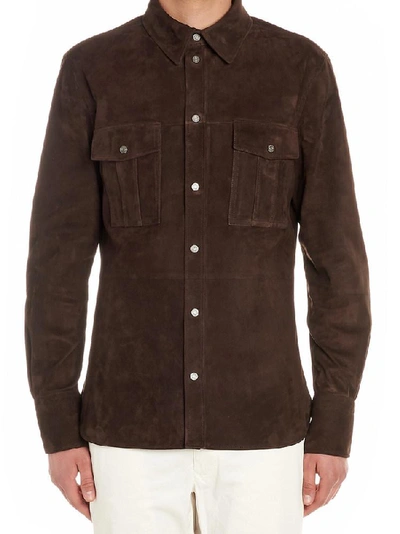 Shop Tom Ford Buttoned Pocket Shirt In Brown