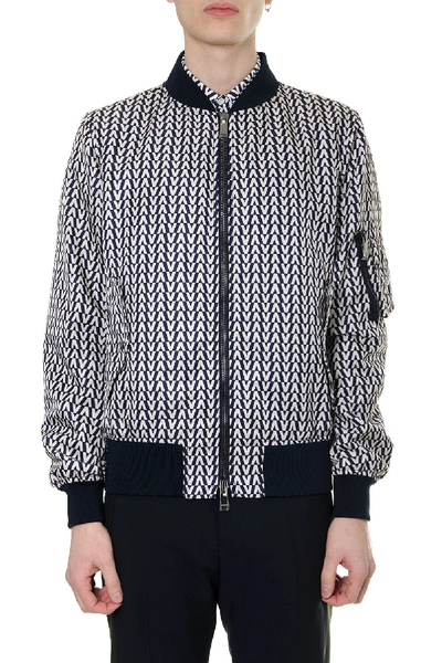 Shop Valentino Logo Printed Bomber Jacket In Multi